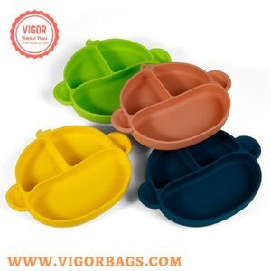 Baby Toddler Training Divided Plate with Bottom Grip set